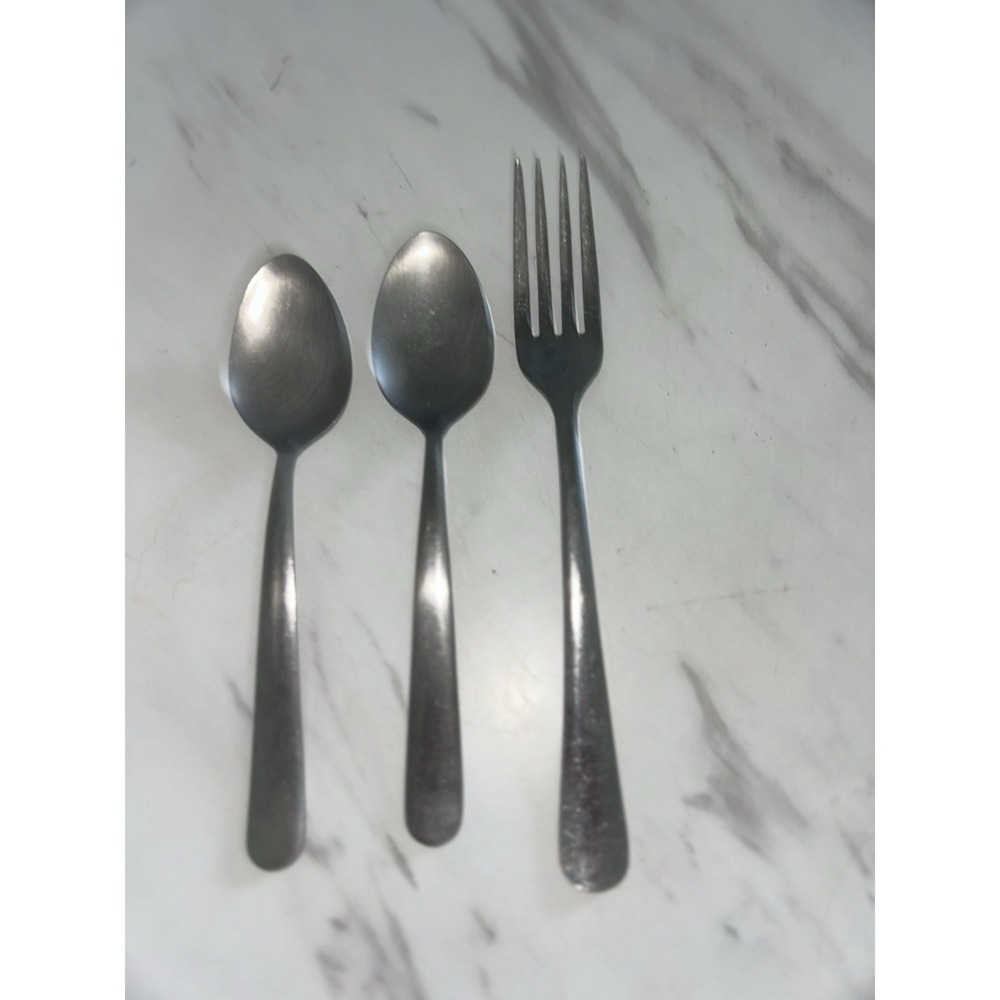 Delco Stainless Steel Dinner Fork 2 Teaspoons‎ Rounded Ends Japan Lot of 3